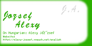 jozsef alexy business card